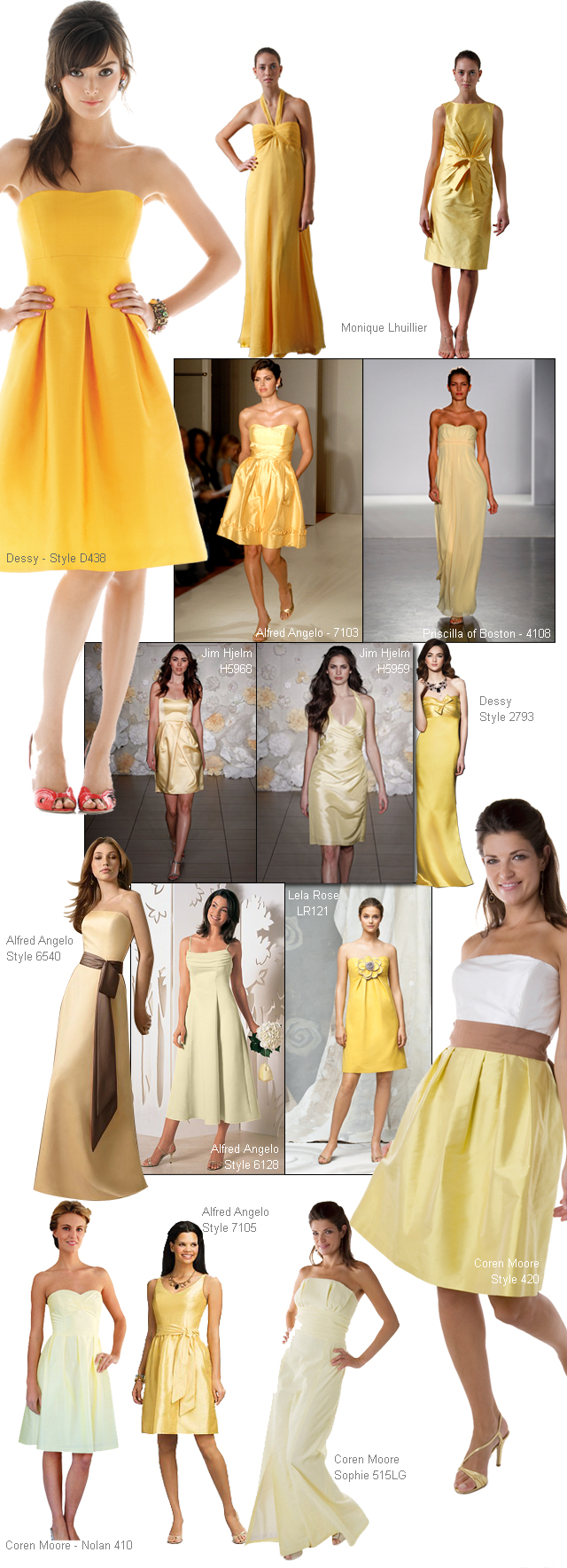 Yellow Bridesmaids Dresses