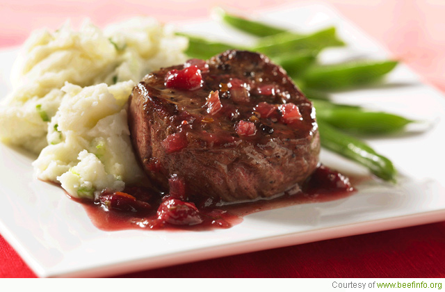 Beef Canada's Pan-seared medallion with port sauce recipe