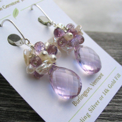 Snow-covered Violets by Kerri Hale Handmade Jewellery