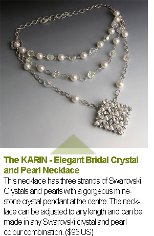 Wedding Jewellery - Tztudio Elegant Crystal and Pearl Necklace