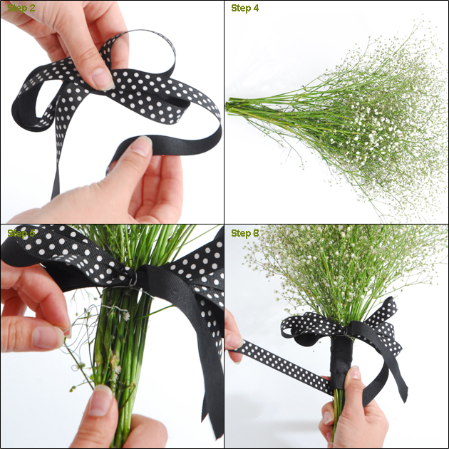 Steps to make a Baby's Breath Bouquet